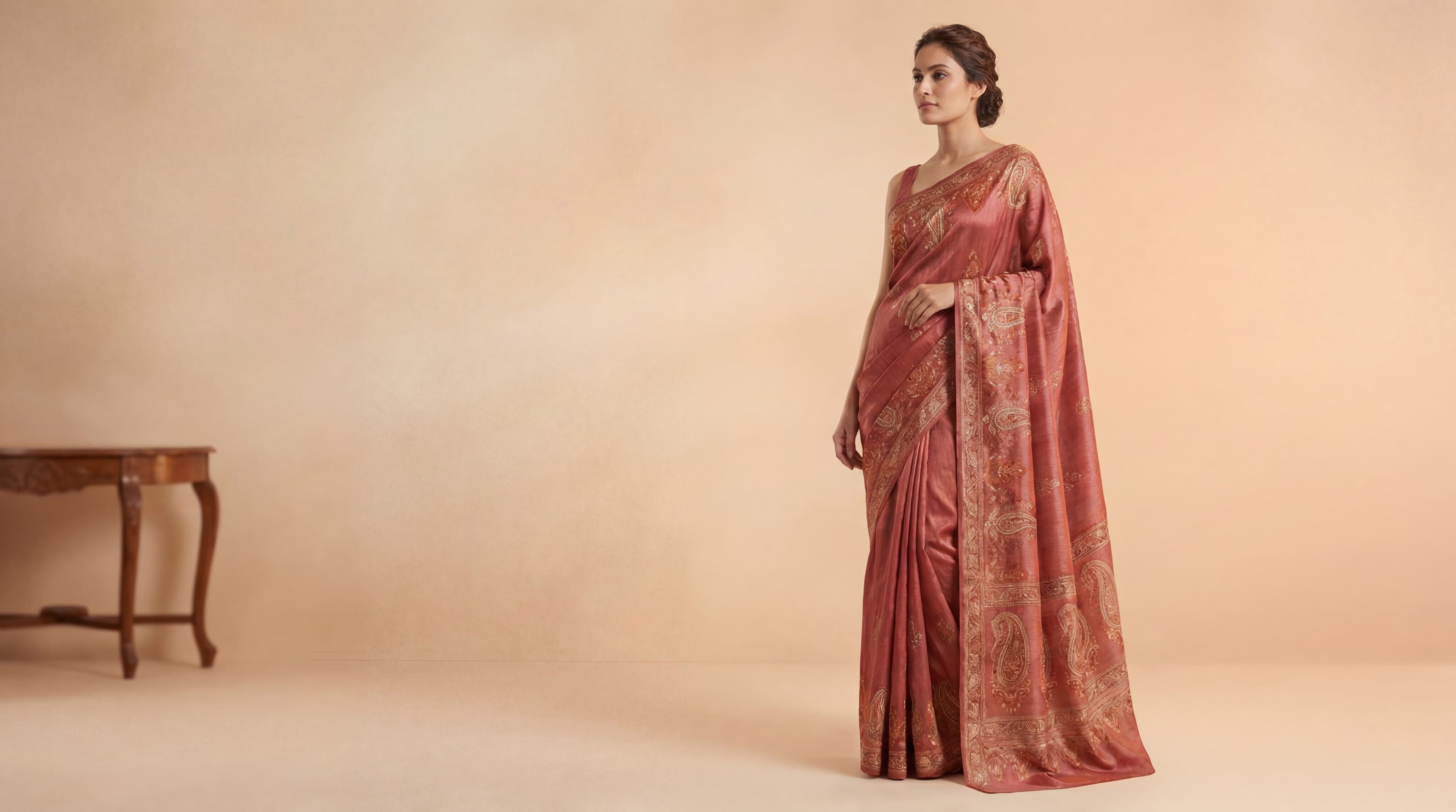 Premium hand-printed saree by Rang n Brush
